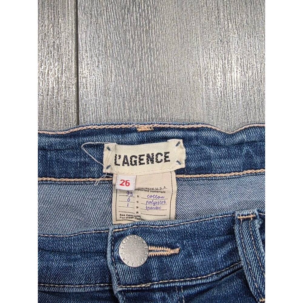 L’Agence Women’s Sada Mid Rise Cropped Jeans Distressed Size 26 A003428 - Picture 5 of 10